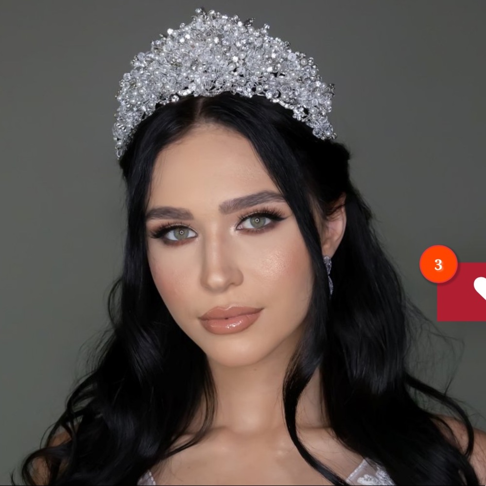 RANIER Wedding Crown, Swarovski & Pearls Tiara